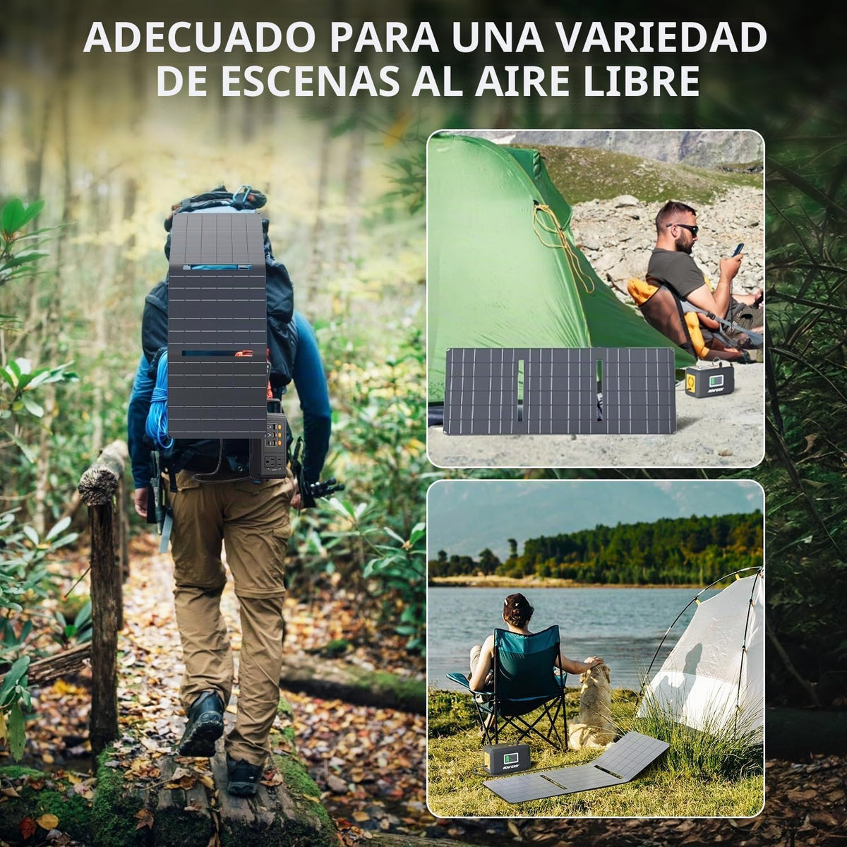 HOWEASY Generador solar de 88.8 Wh, estación de energía portátil co...