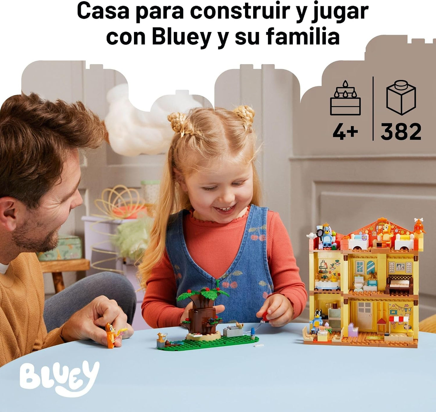 LEGO Bluey: Bluey's Family House - Juguete para niños y niñas d...