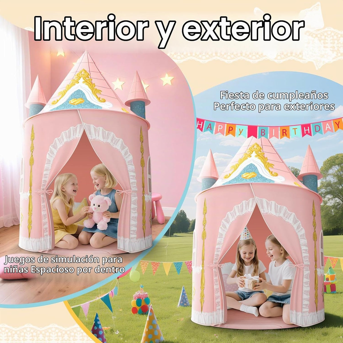 Skirfy Tienda de Juego para Niñas Niñas Pequeñas Tiendas de Princes...