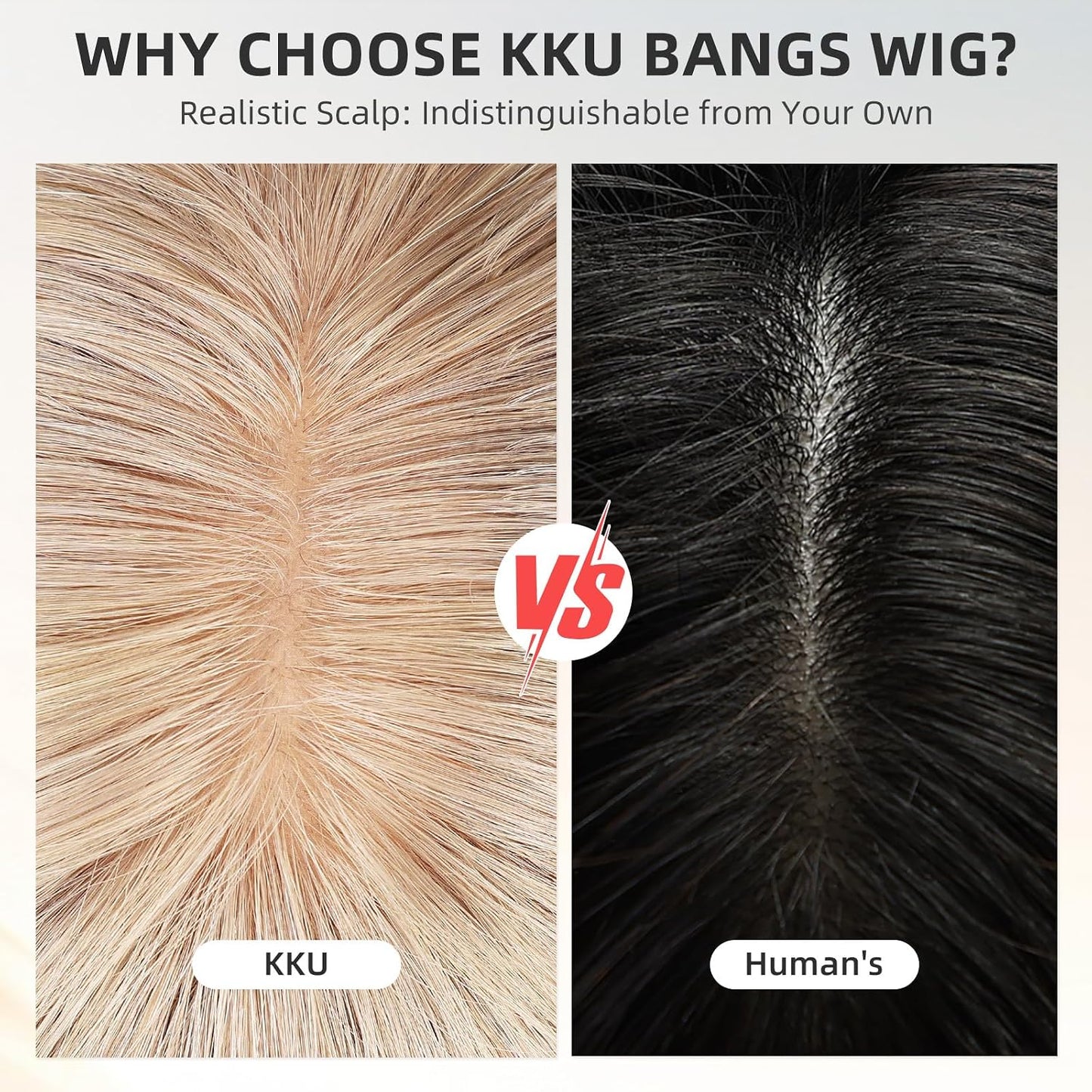 Wear but free KKU - Peluca de cabello humano de 16 pulgadas, peluca...