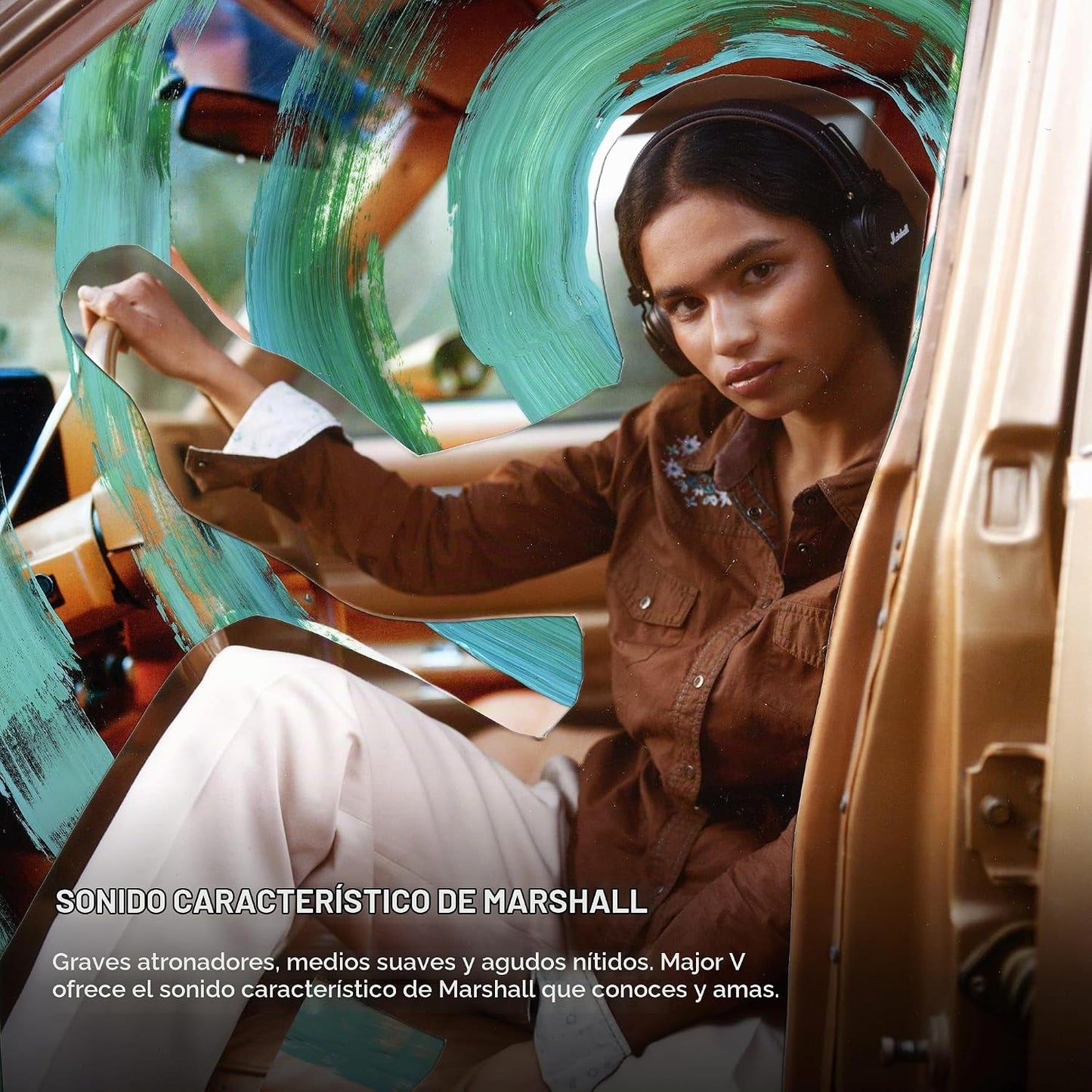 Marshall Major V - Auriculares inalámbricos Bluetooth en la oreja,...