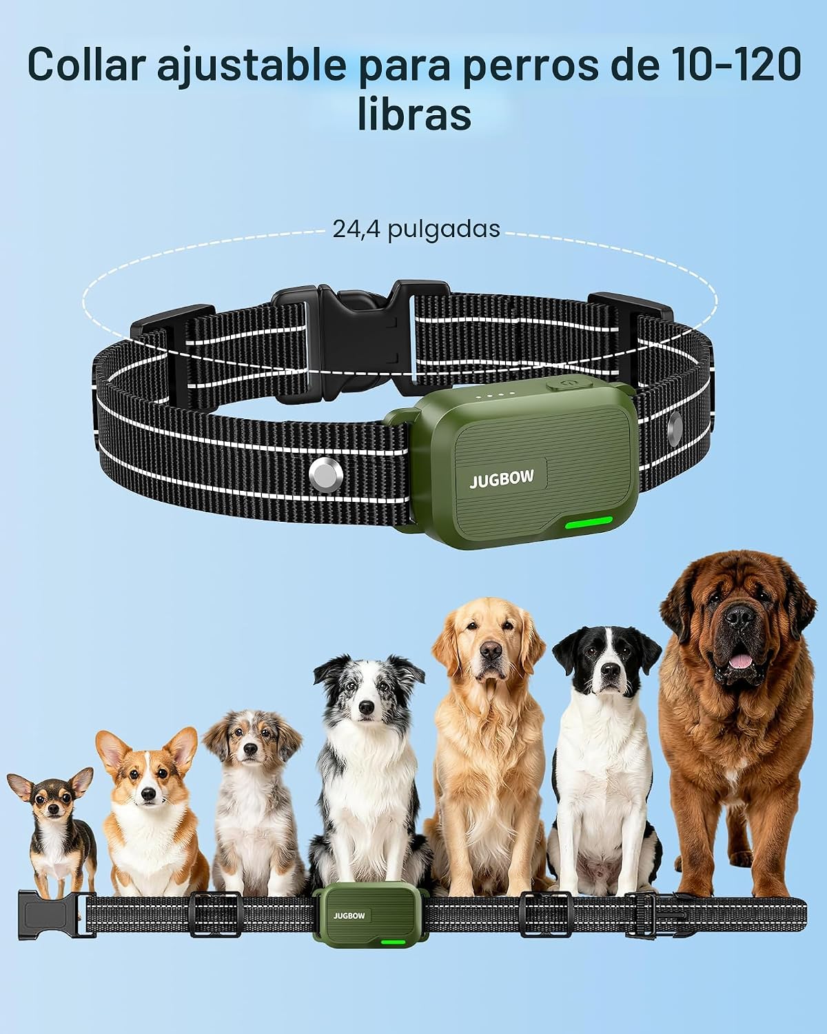 Jugbow Collar de choque para perro, collar de entrenamiento para pe...
