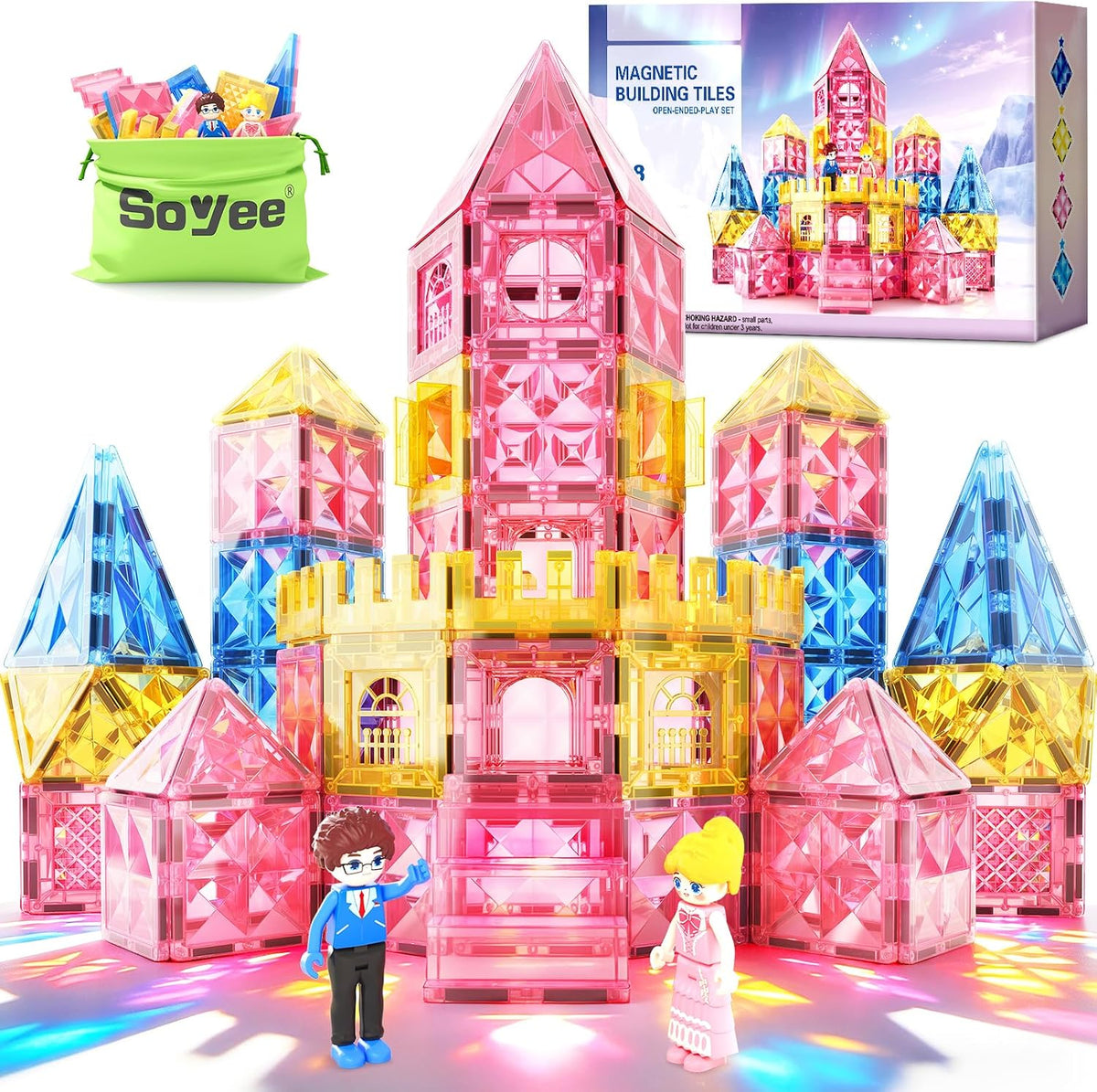 Ladrillos Magnéticos de Diamante para Niños: Bloques de Construcció...