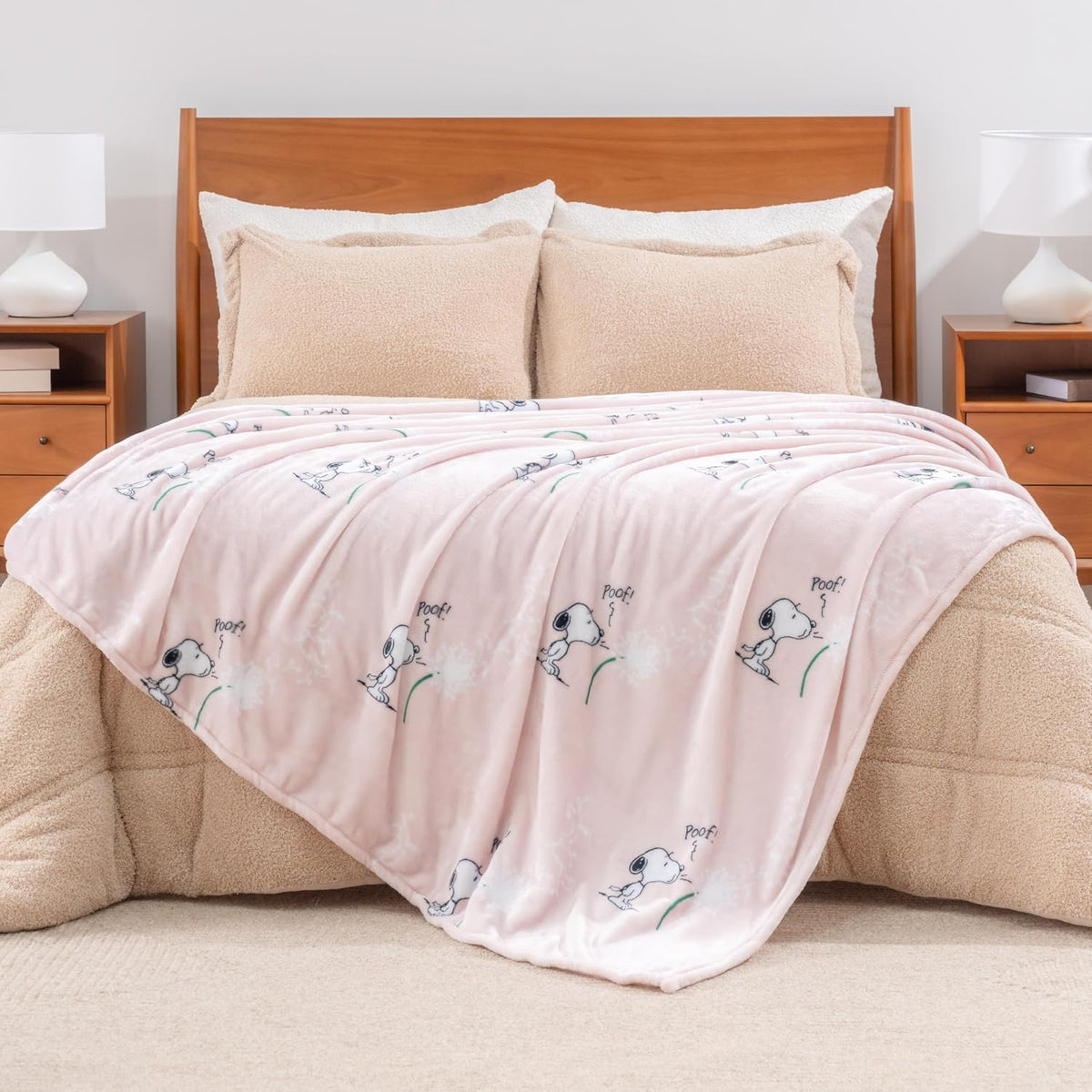 Berkshire Blanket Peanuts® VelvetLoft® - Manta de felpa de Snoopy c...