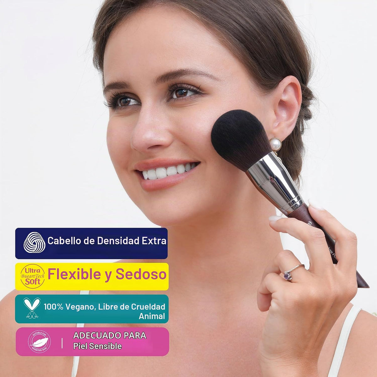 Bueart Design Juego de 38 brochas de maquillaje profesional con sop...