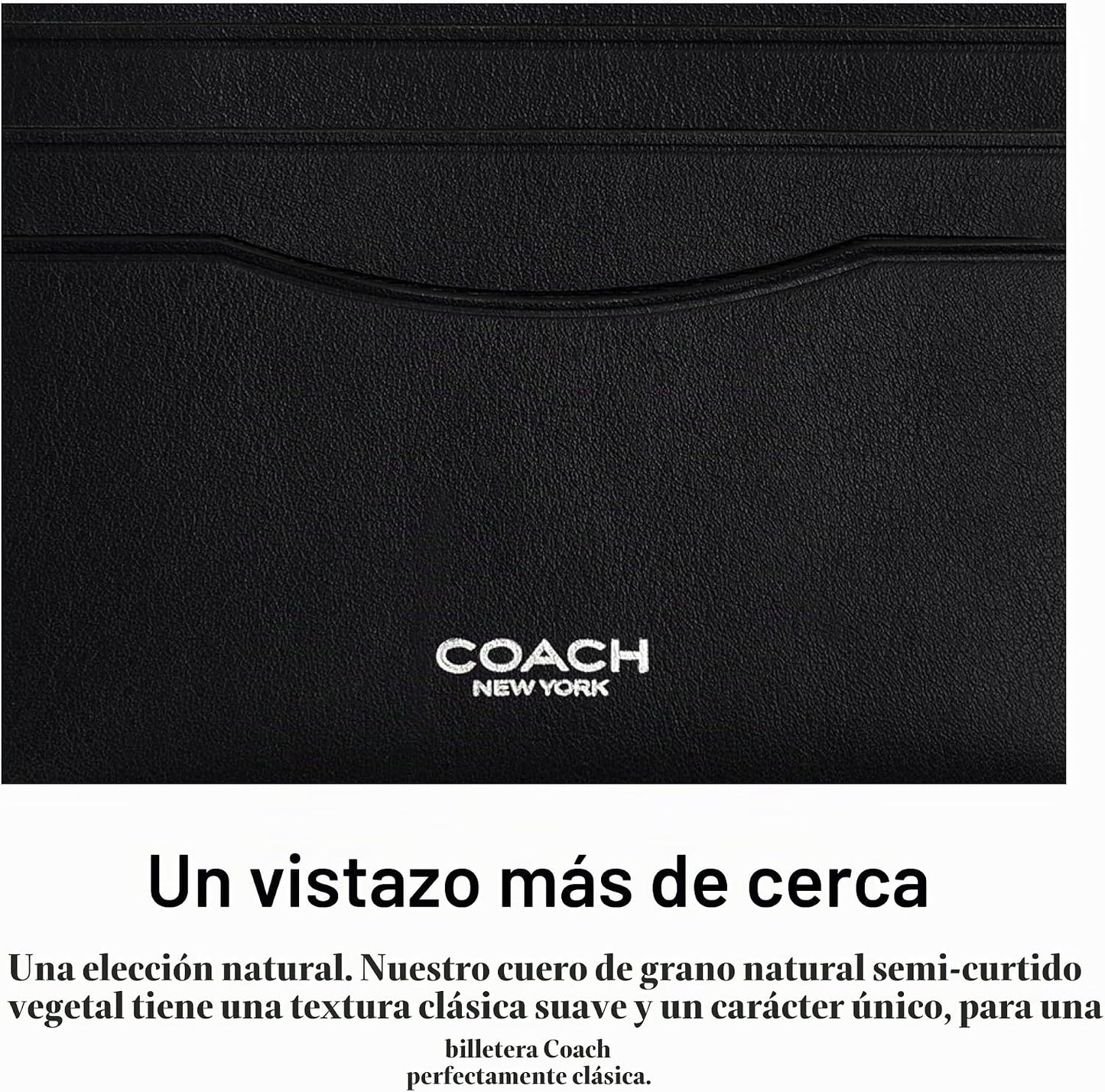 Bolso de mano Coach en cuero de grano natural, Negro, Talla única