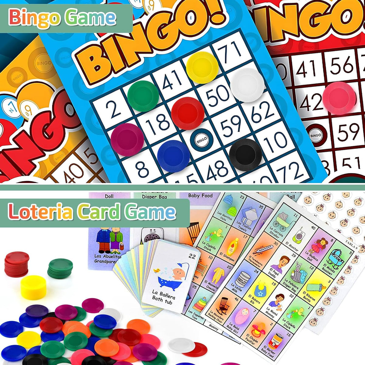 Coopay 4000 fichas de póquer de plástico de 10 colores, fichas de b...