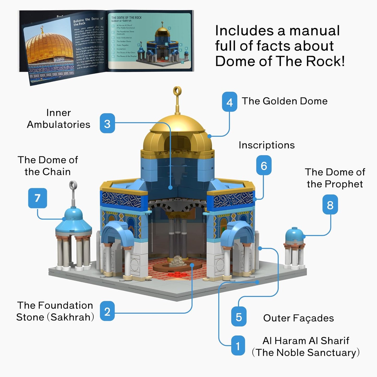 TAKVA DEENBLOCKS - Cúpula de la roca de bloques musulmanes de const...