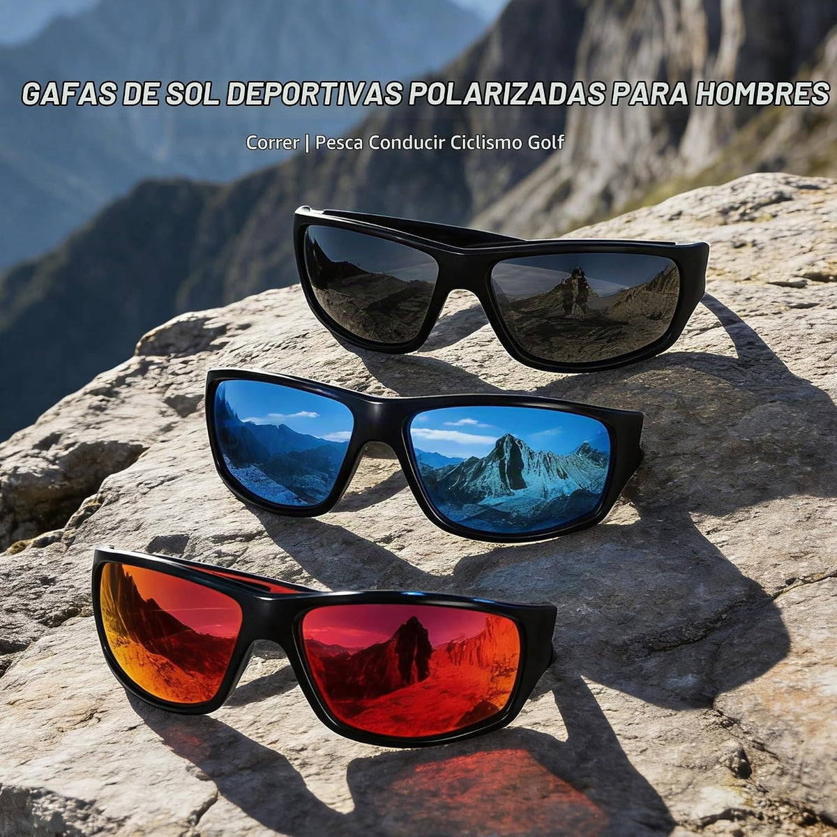XVXV Gafas de sol deportivas polarizadas para hombres, gafas de sol...
