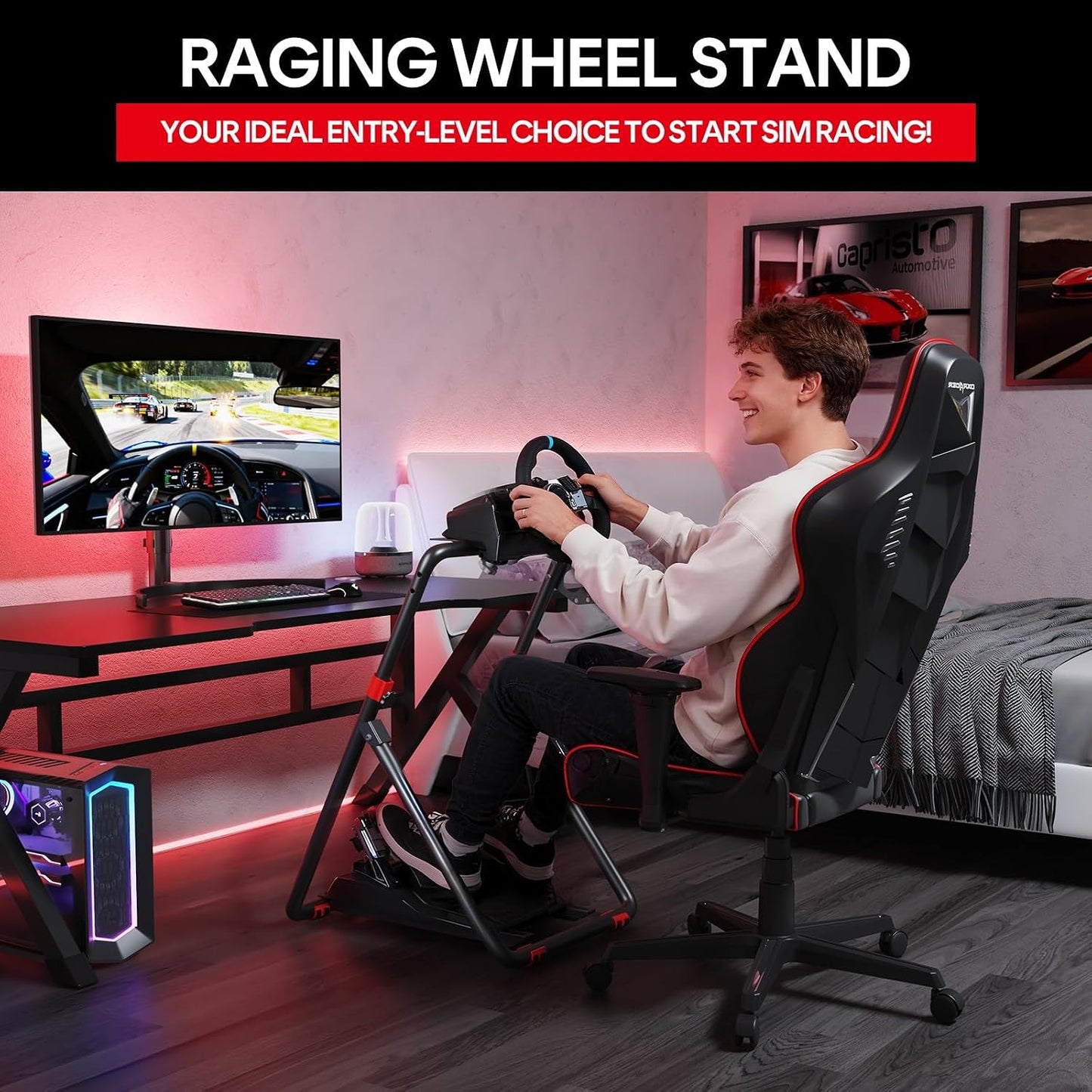 RACGTING Soporte de volante de carreras para Logitech G29 - Cabina...