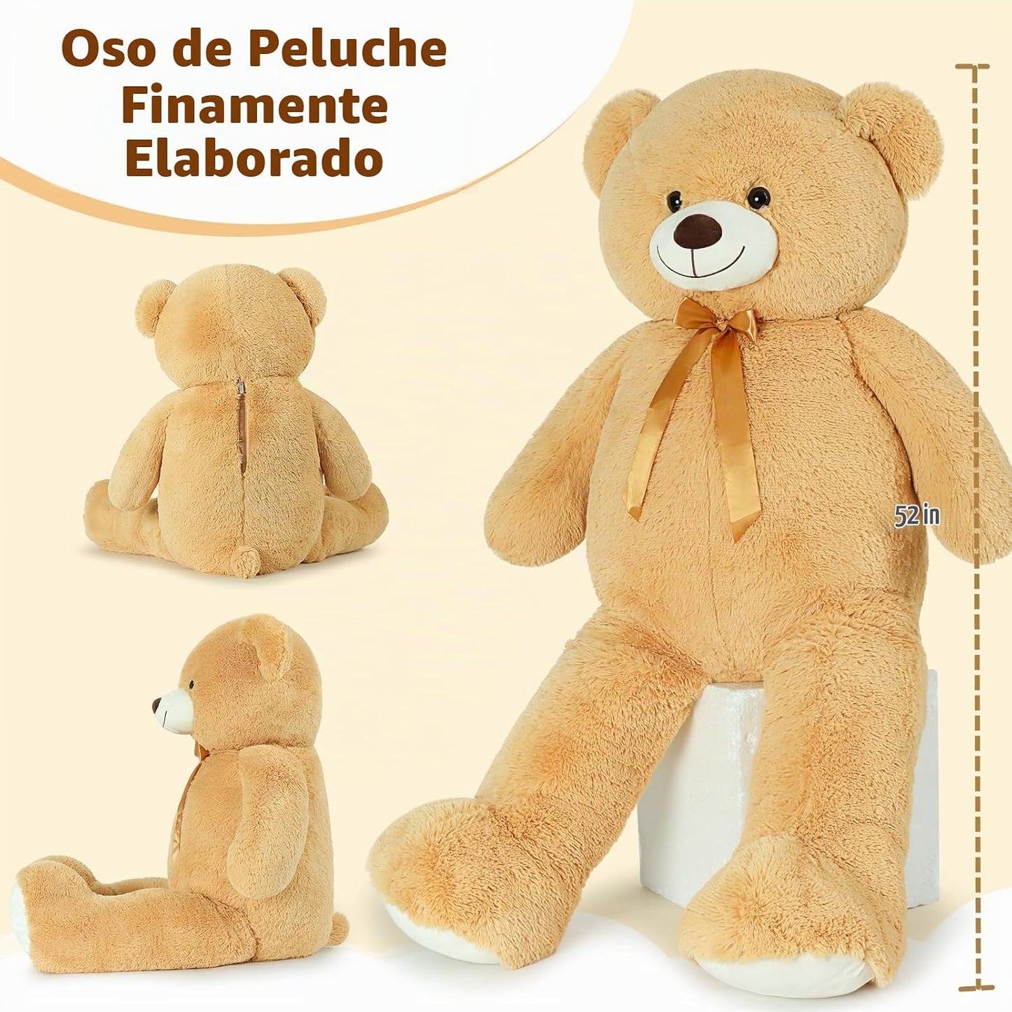 Tezituor Oso de peluche gigante de 52 pulgadas, osos de peluche gra...