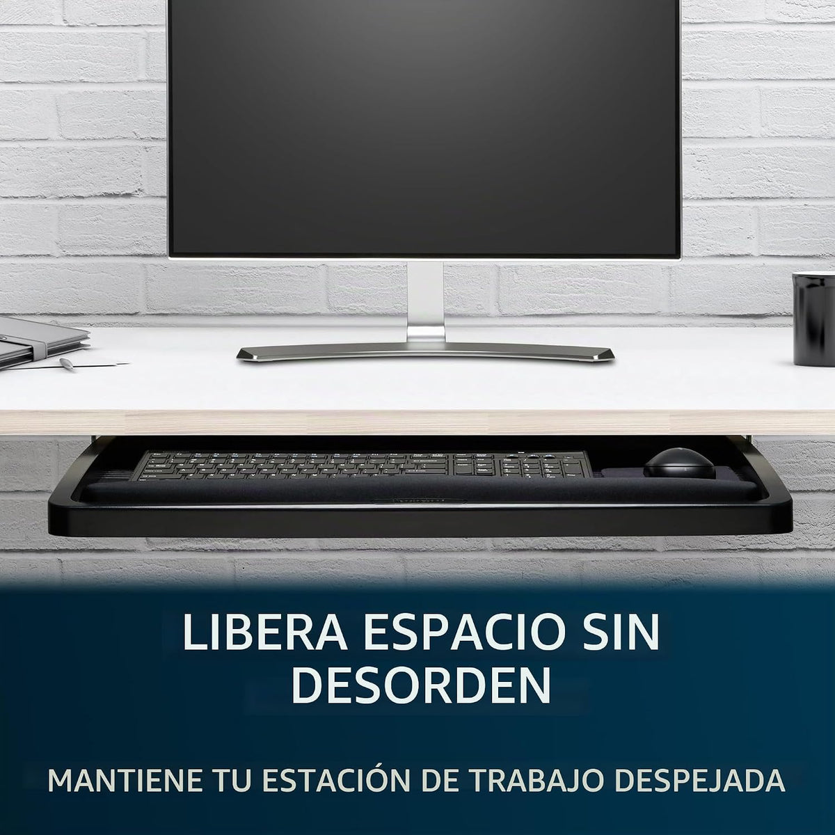 Kensington SmartFit - Bandeja para teclado debajo del escritorio, c...