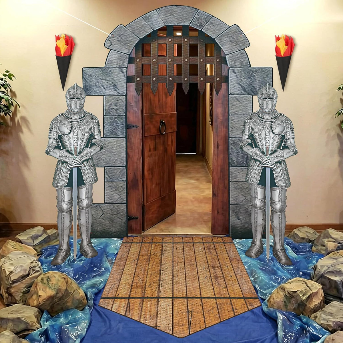 Frienda Kit de decoración medieval para fiestas, 105 piezas, 5.9 x...