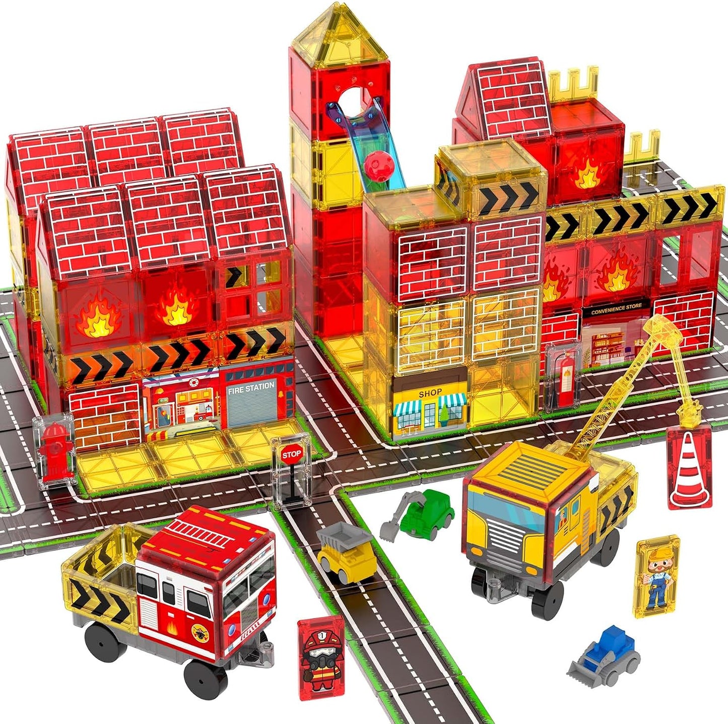 Teekdeer Azulejos magnéticos para niños de 4 a 8 años, bloques magn...