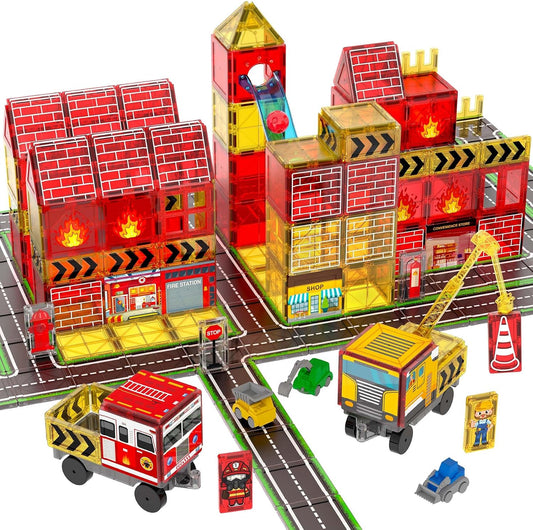 Teekdeer Azulejos magnéticos para niños de 4 a 8 años, bloques magn...