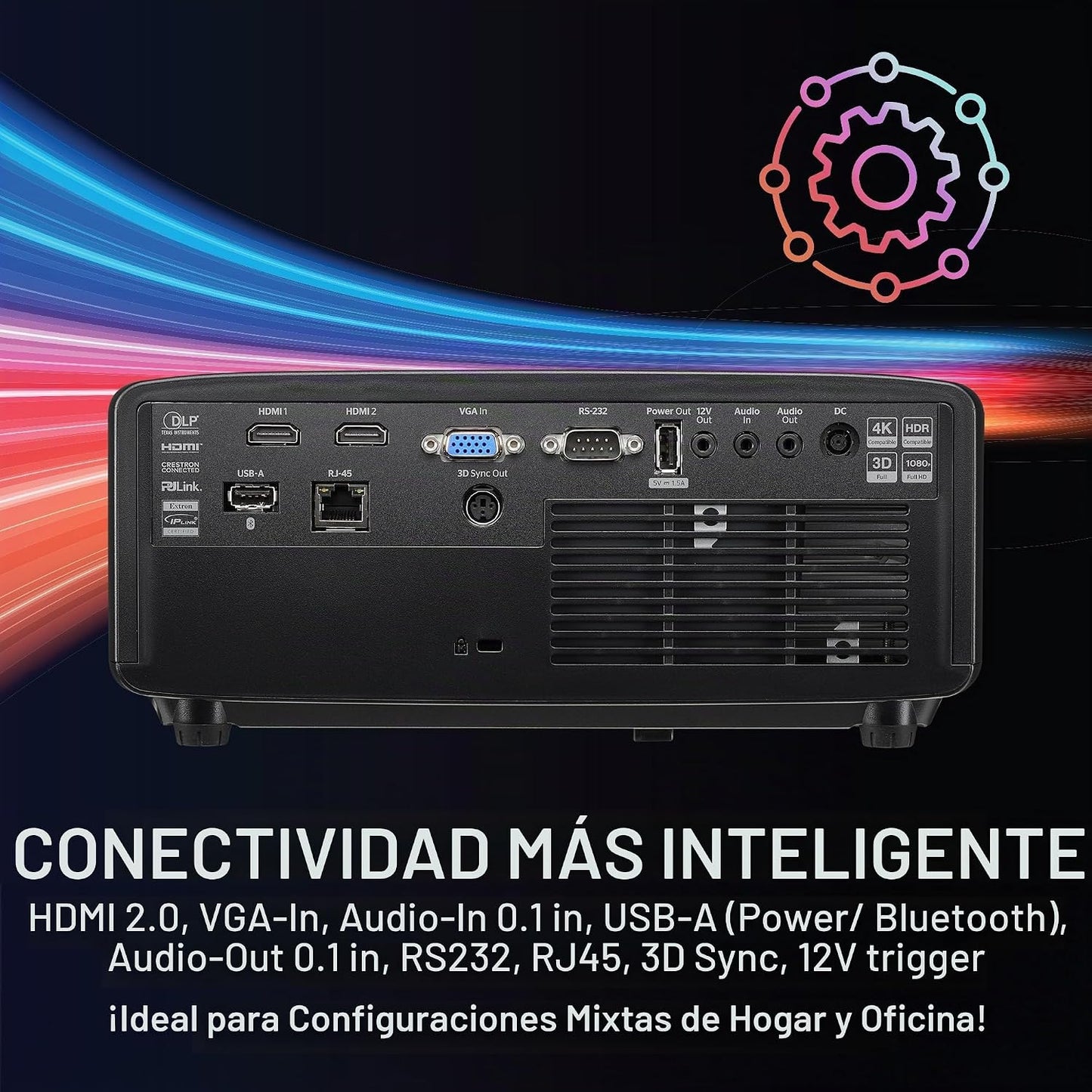 Optoma HZ41 4600-Lumen Full HD Laser DLP Home Theater y Gaming Proy...