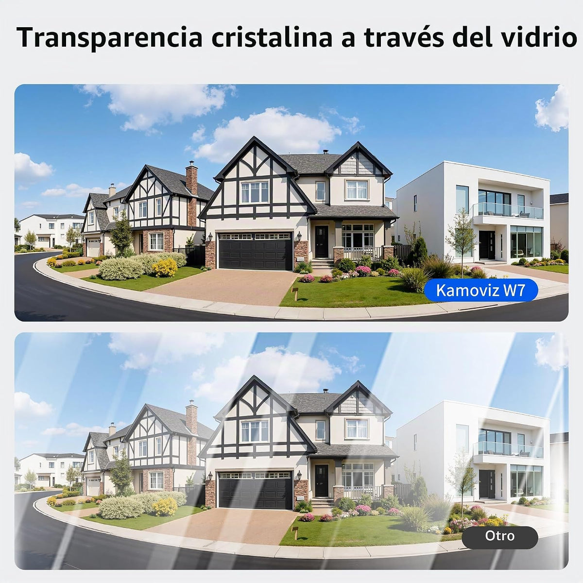 kamoviz Cámara de ventana 2K, paquete de 2 cámaras de seguridad mag...
