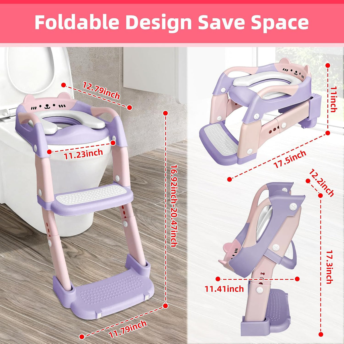 Asiento de entrenamiento para ir al baño, asiento de inodoro mejora...