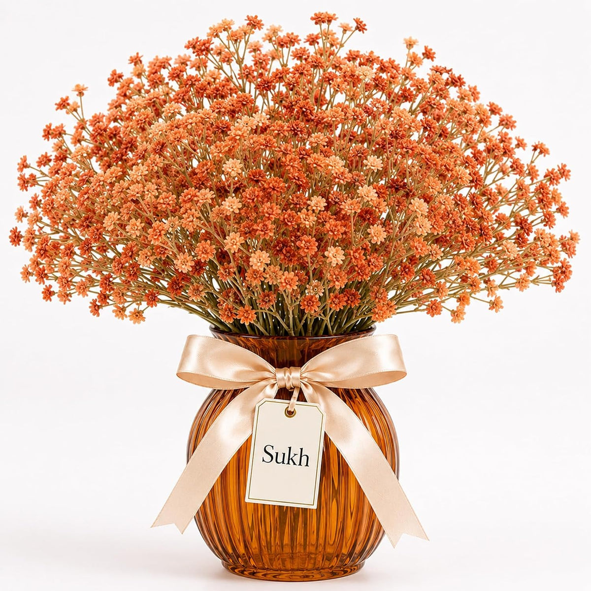 Sukh 10 flores artificiales de aliento de bebé - Gypsophila falsa d...