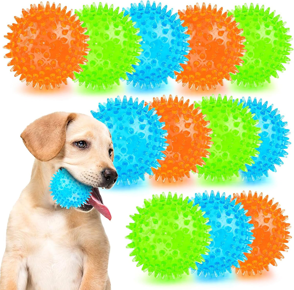 Juguete para cachorros de 2.5 pulgadas, bolas chirriantes para perr...