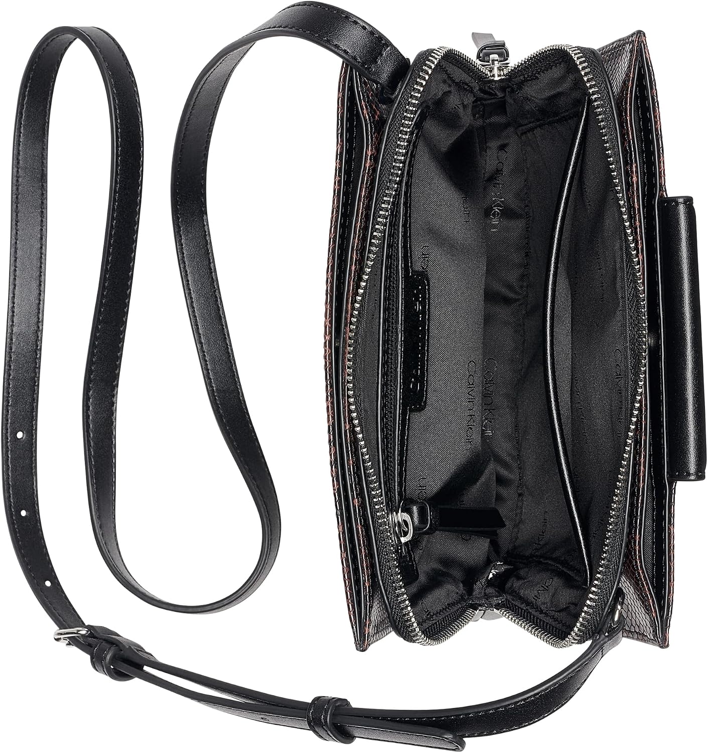 Calvin Klein Bandolera Sybil con triple compartimento para mujer