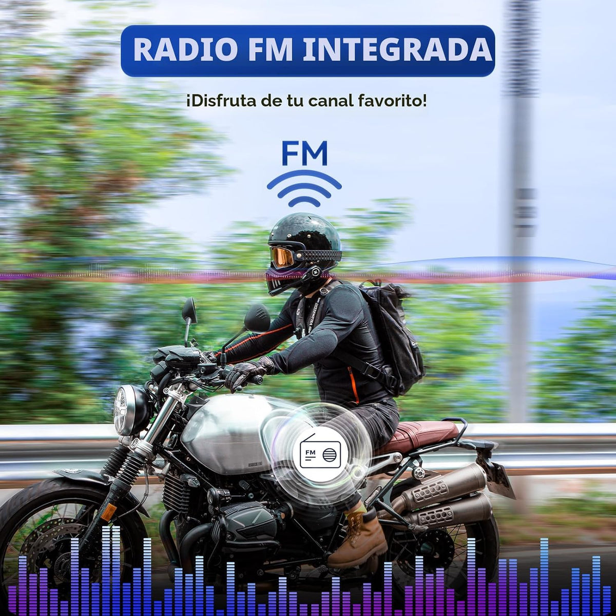 LEXIN G2P Auriculares Bluetooth para Casco de Motocicleta, Sistemas...