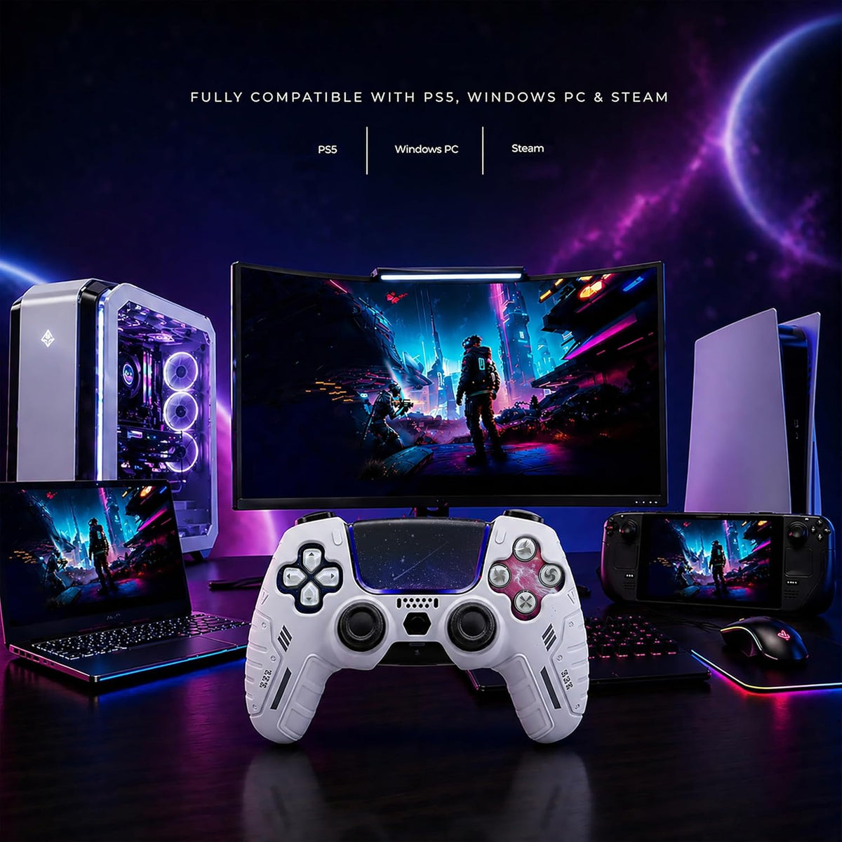 BEllTAYN Controlador Inalámbrico para PS5 con Joysticks Efecto Hall...