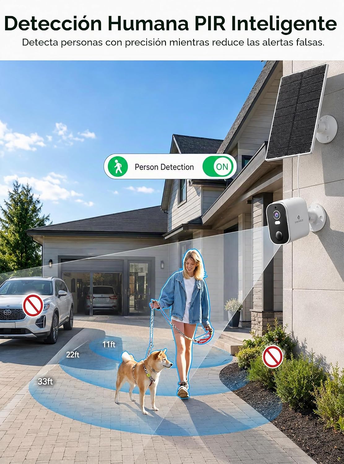 SYMYNELEC Cámaras de seguridad solar 2K inalámbricas para exteriore...