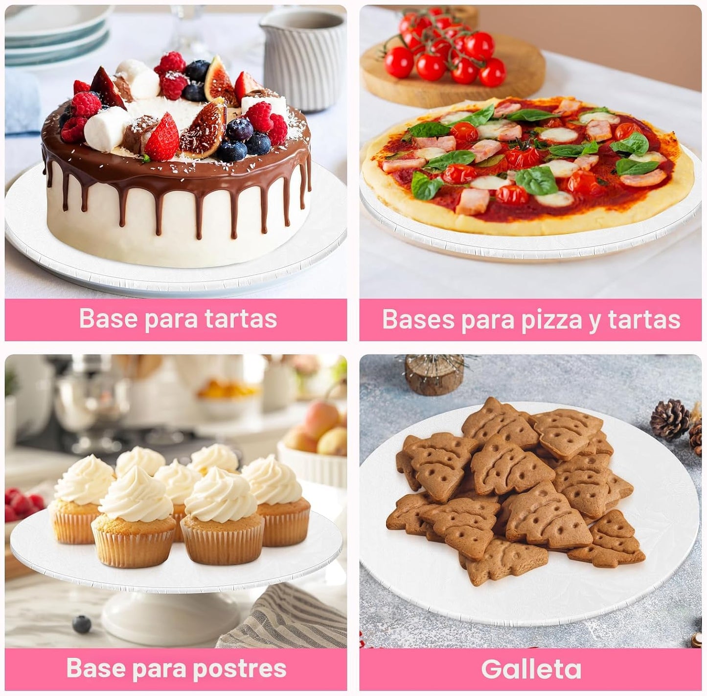 Tambor para Pasteles de 14 Pulgadas, Bases para Pasteles de 14 Pulg...