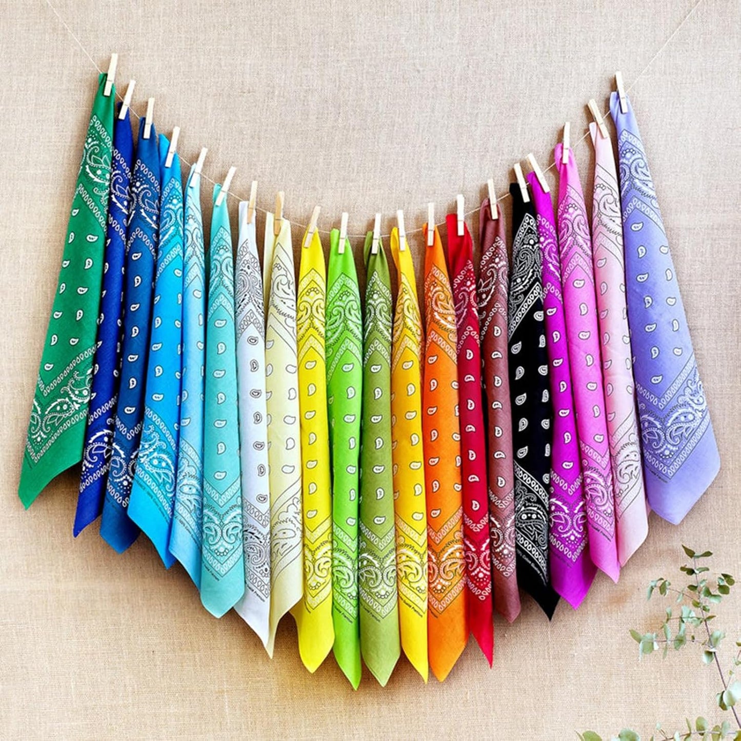 Tergy 30 bandanas unisex de cachemira a granel multiusos para la ca...
