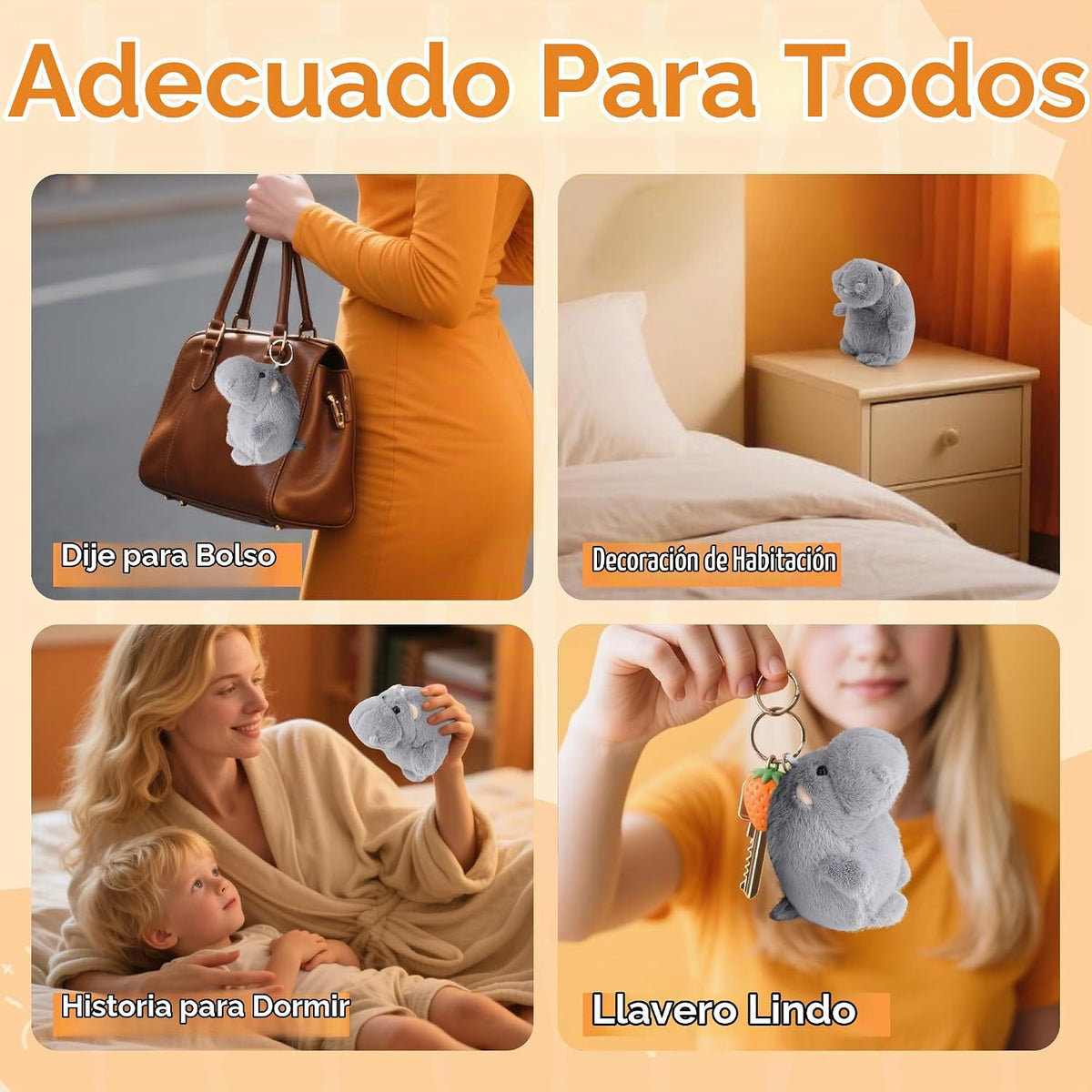 Peluche de hipopótamo, pequeño hipopótamo, juguetes de peluche para...