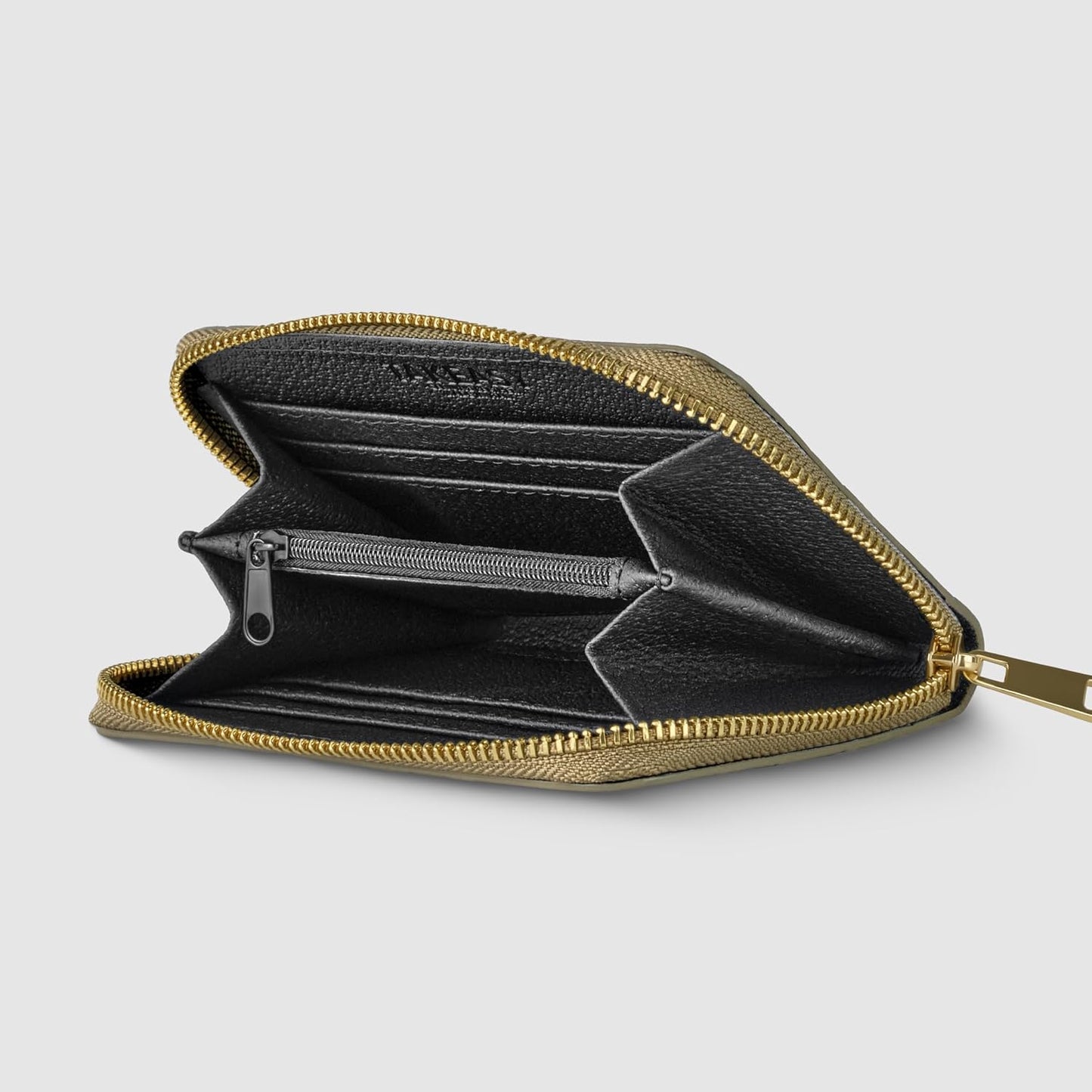TAKEASY Cartera italiana de gamuza auténtica para mujer con tejido...