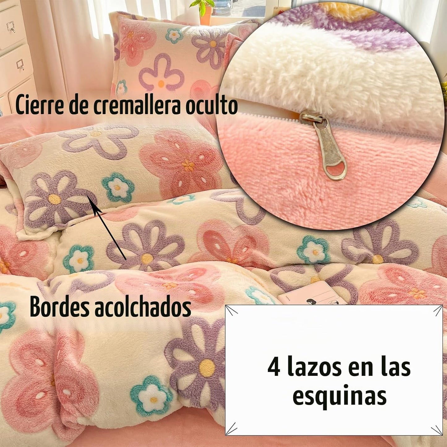 MorroMorn Juegos de Ropa de Cama Twin, Juego de Funda de Edredón Fl...