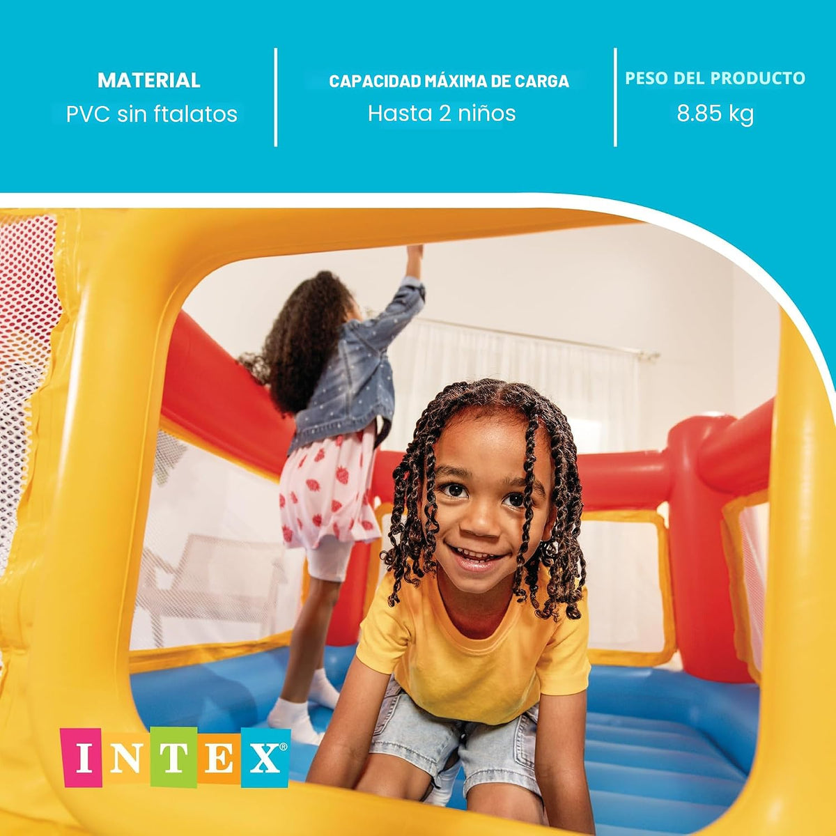 Castillo inflable "Jump-o-lene" de Intex, 68 x 68 x 44 pulg...