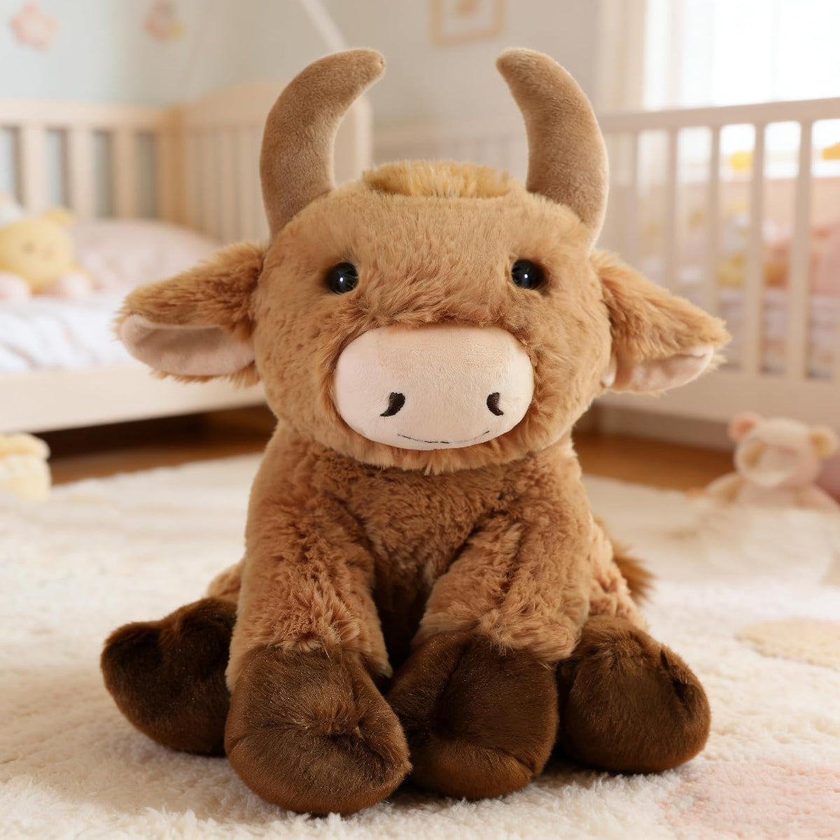 YUKOUQIAN Animal de peluche de ganado de 8 pulgadas para niñas y ni...