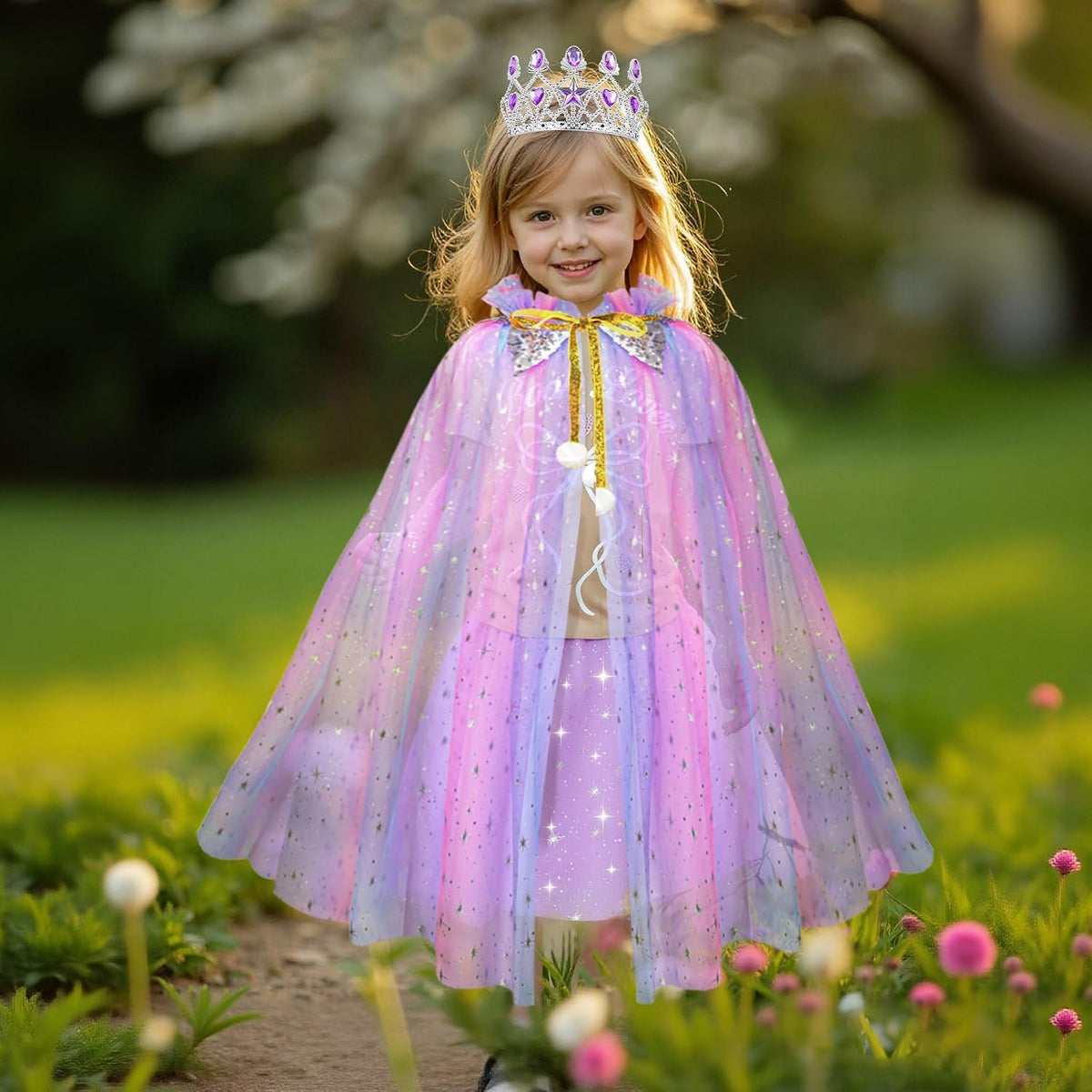 Meland Ropa de princesa para niña, 11 piezas de capa de princesa co...