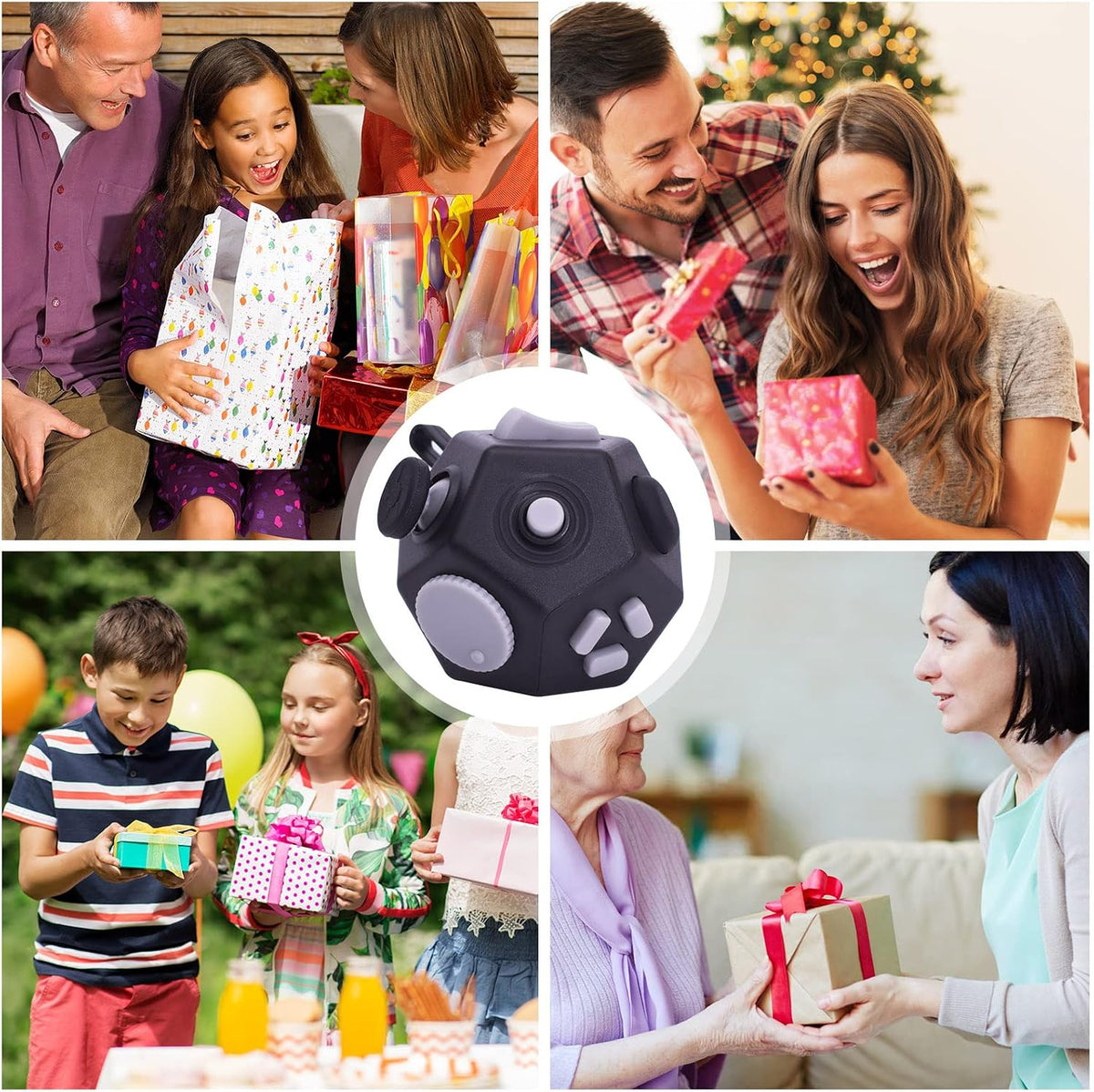 UOOEFUN Mini Cubo de Juguetes Fidget, Cubo de Juguetes de 12 Lados...