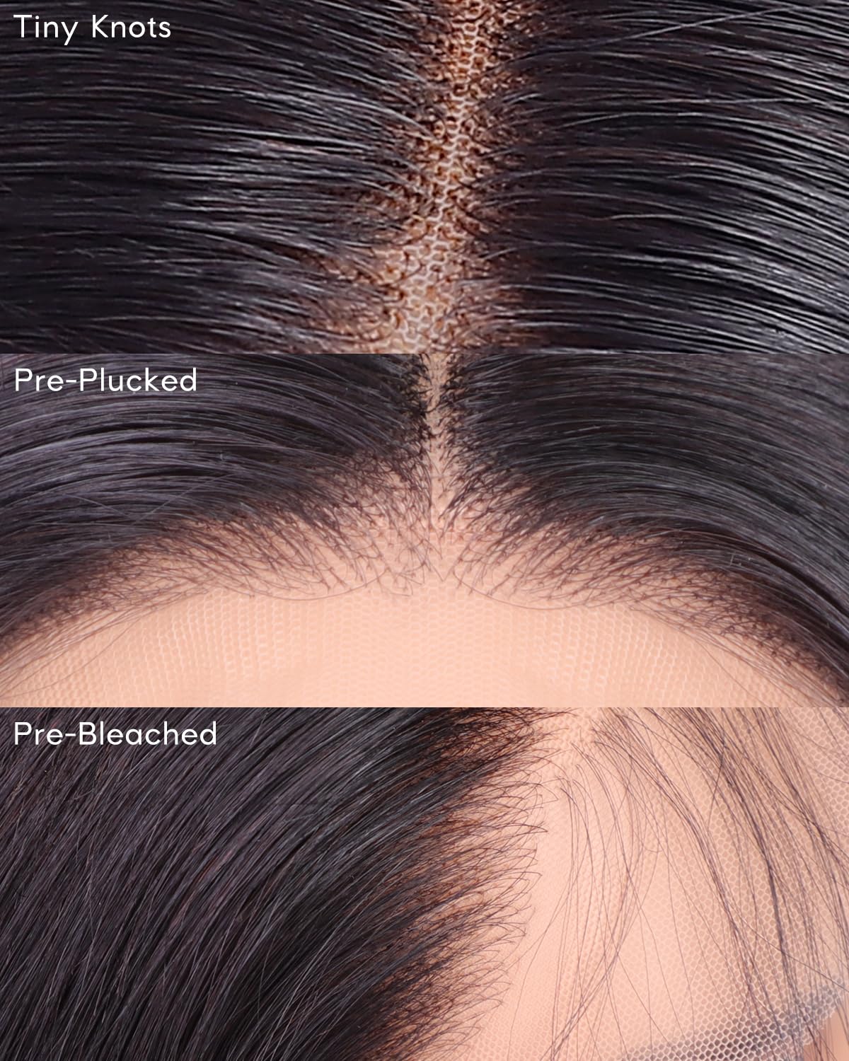 Subella 12A pelucas de encaje frontal HD de cabello humano con líne...