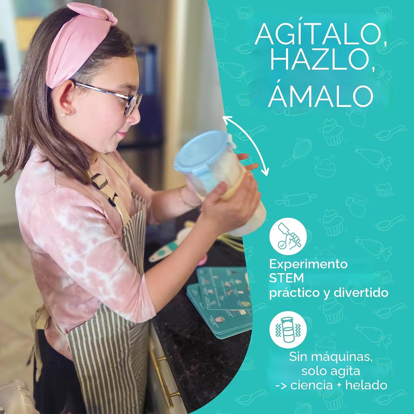 Tovla Jr. Kit de ciencia de helados para niños | Haz helado real co...