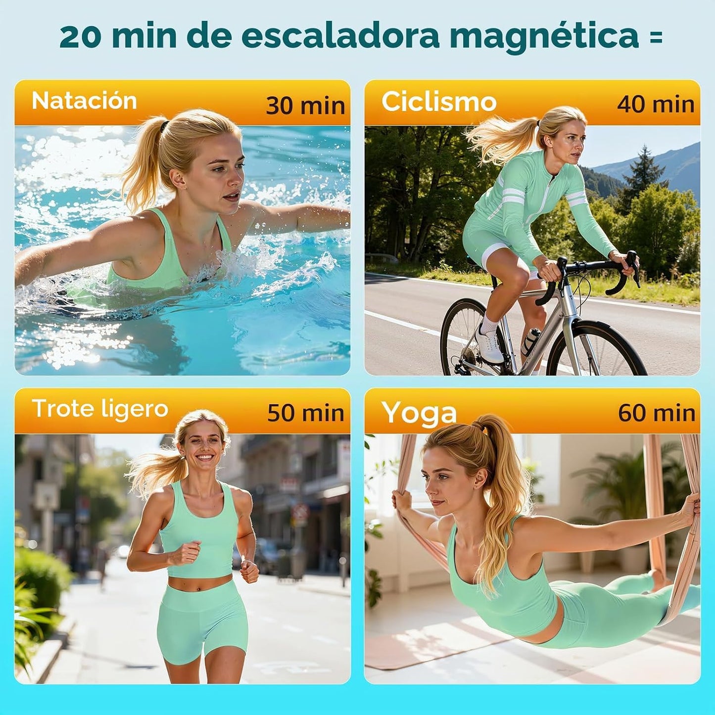 ERGOLIFE - Escalera escalonada con resistencia ajustable de 6 nivel...