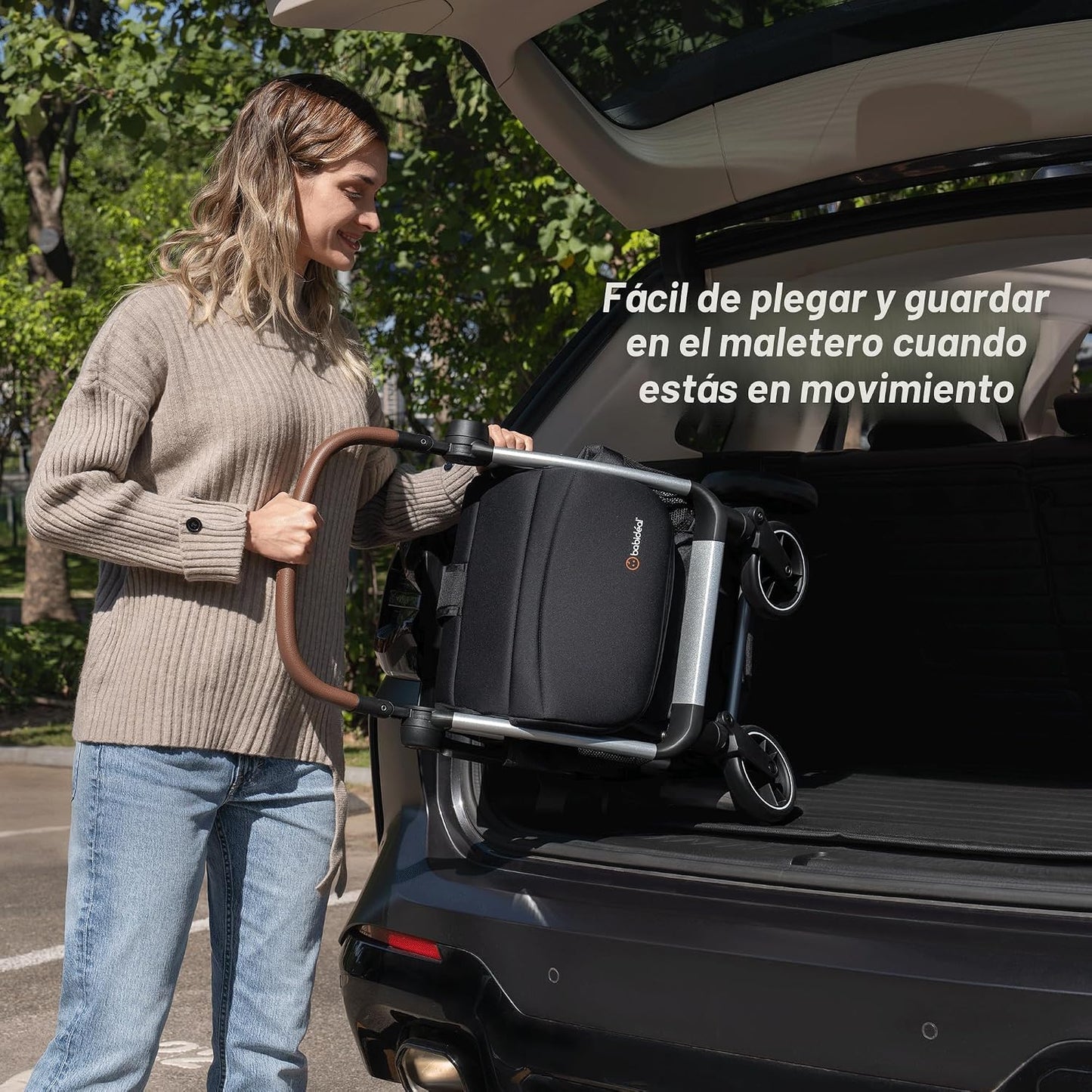 Cochecito de bebé, cochecito de viaje ligero plegable automático pa...