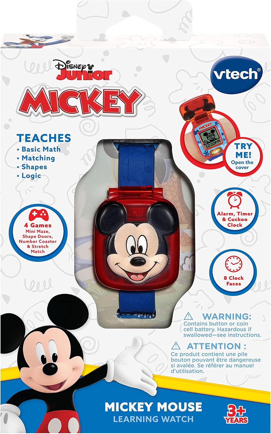 VTech Disney Junior Mickey - Reloj de aprendizaje de Mickey Mouse