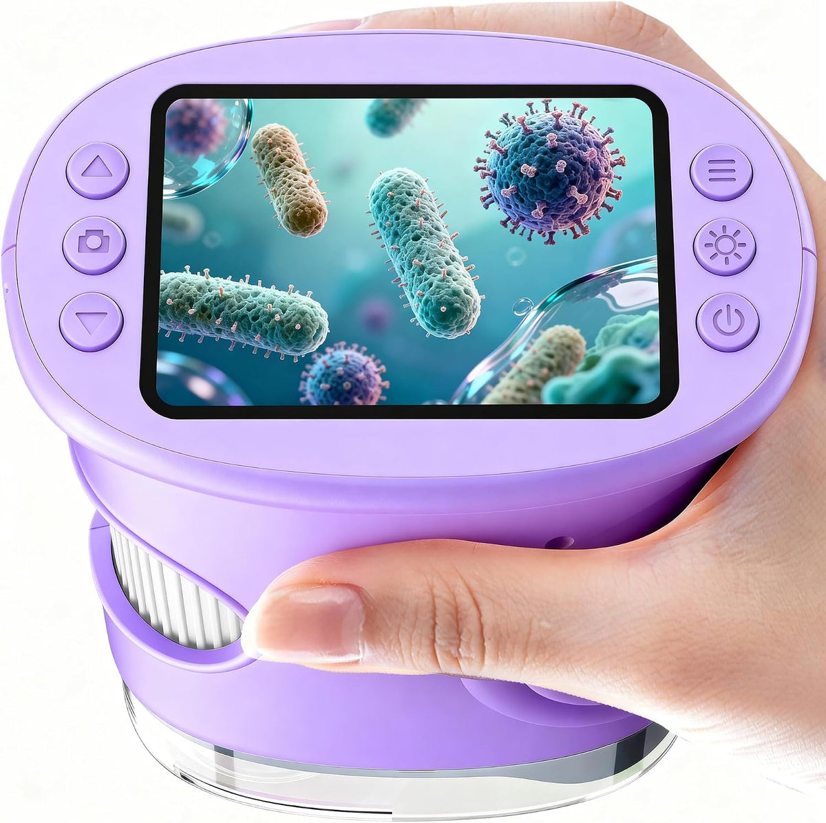 Microscopio digital de mano 1000X para niños: microscopio de bolsil...