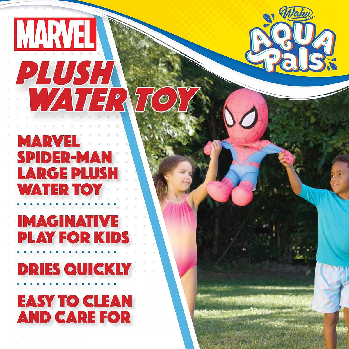Wahu Aqua Pals Marvel Spider-Man - Juguete de peluche de agua para...