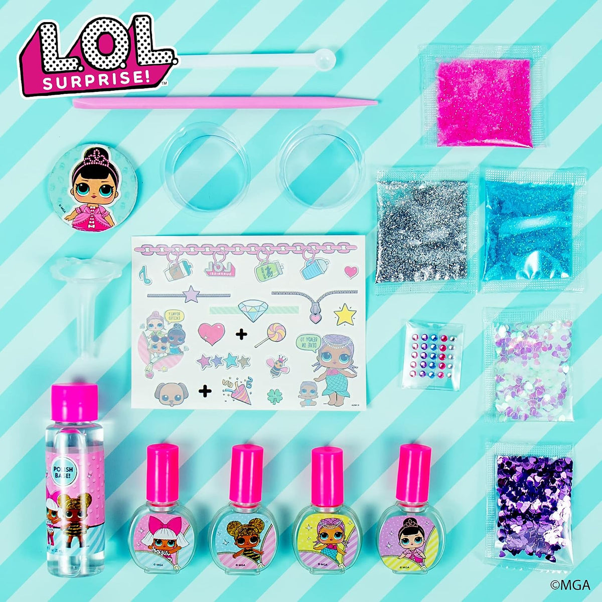 L.O.L. Sorpresa Arte de uñas confeti por Horizon Group USA, Haz esm...