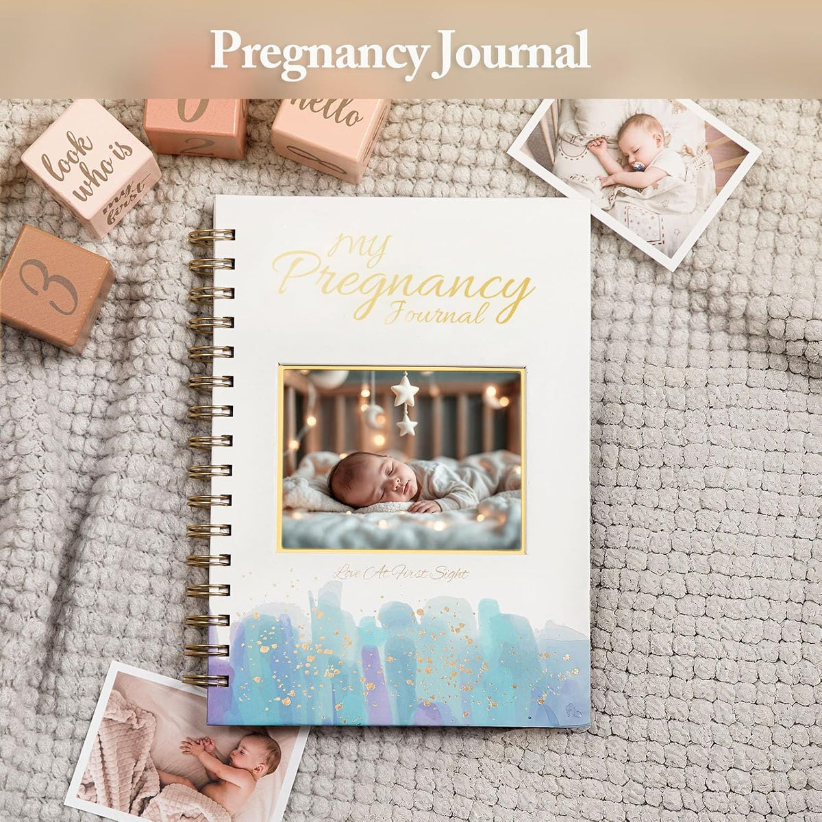 Diario de embarazo para madres primerizas, álbum de recortes de tap...