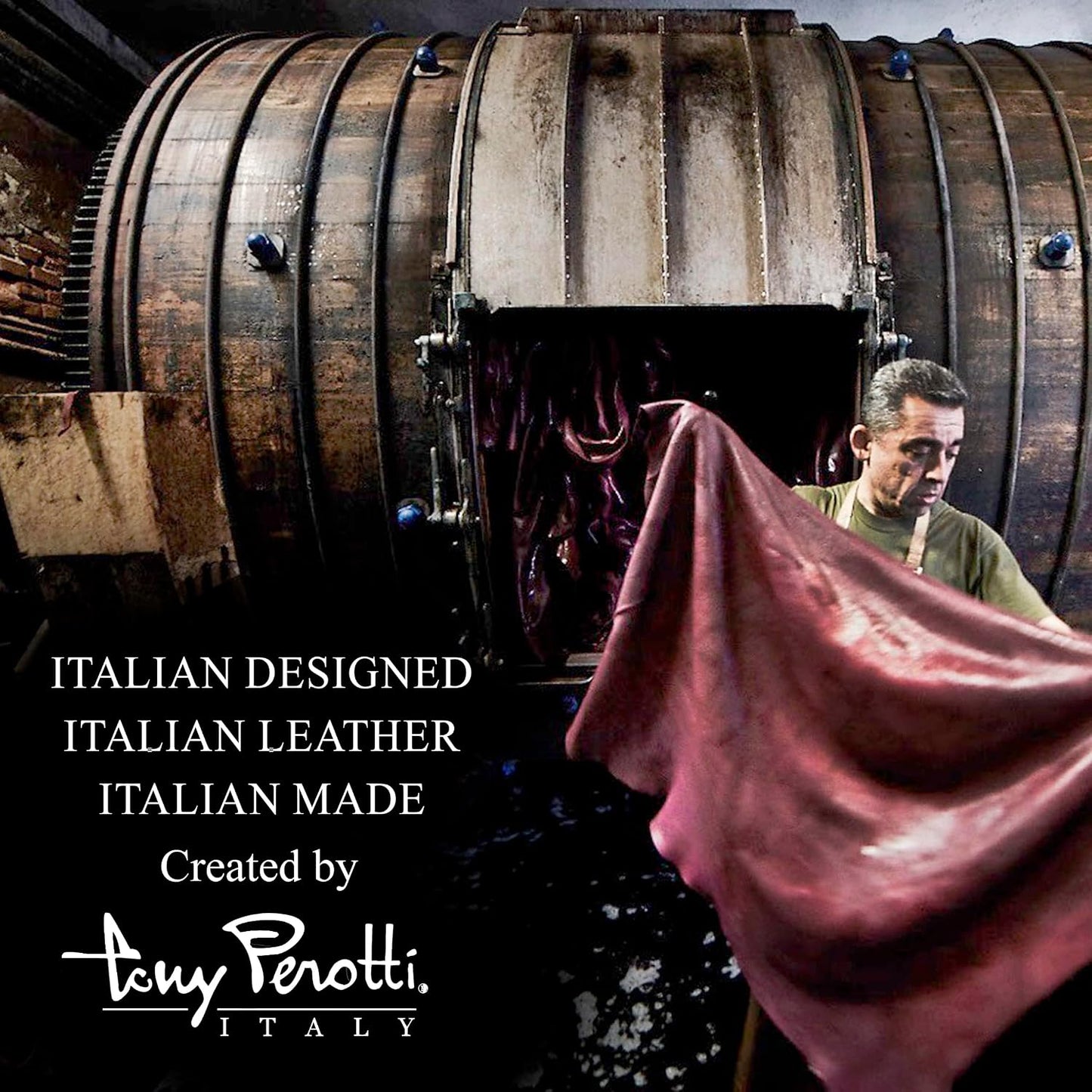 Tony Perotti Billetera para hombre de cuero italiano | Cartera tipo...
