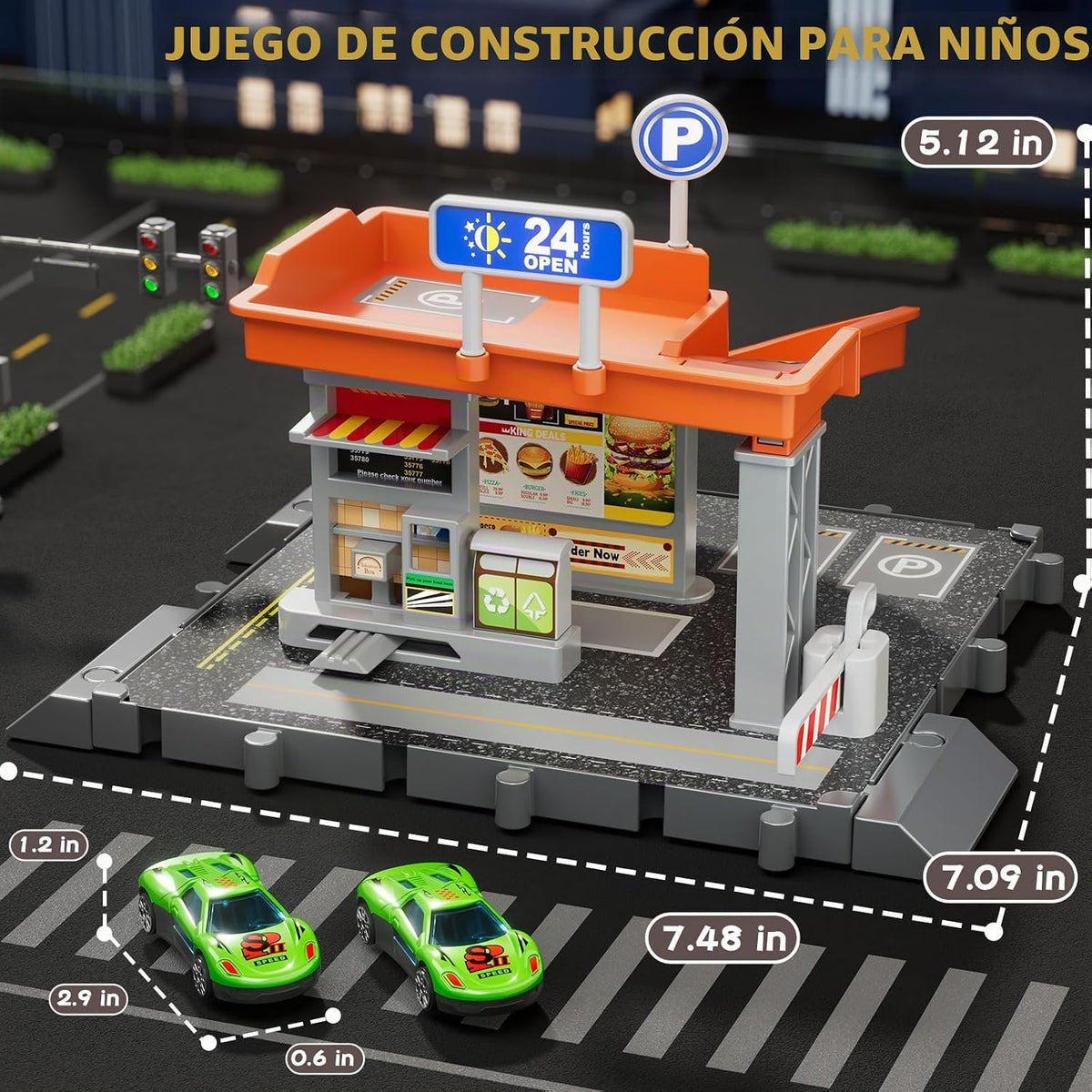 KIZONLY Juegos de coches de juguete, Actividad Drivers Playset, Coc...