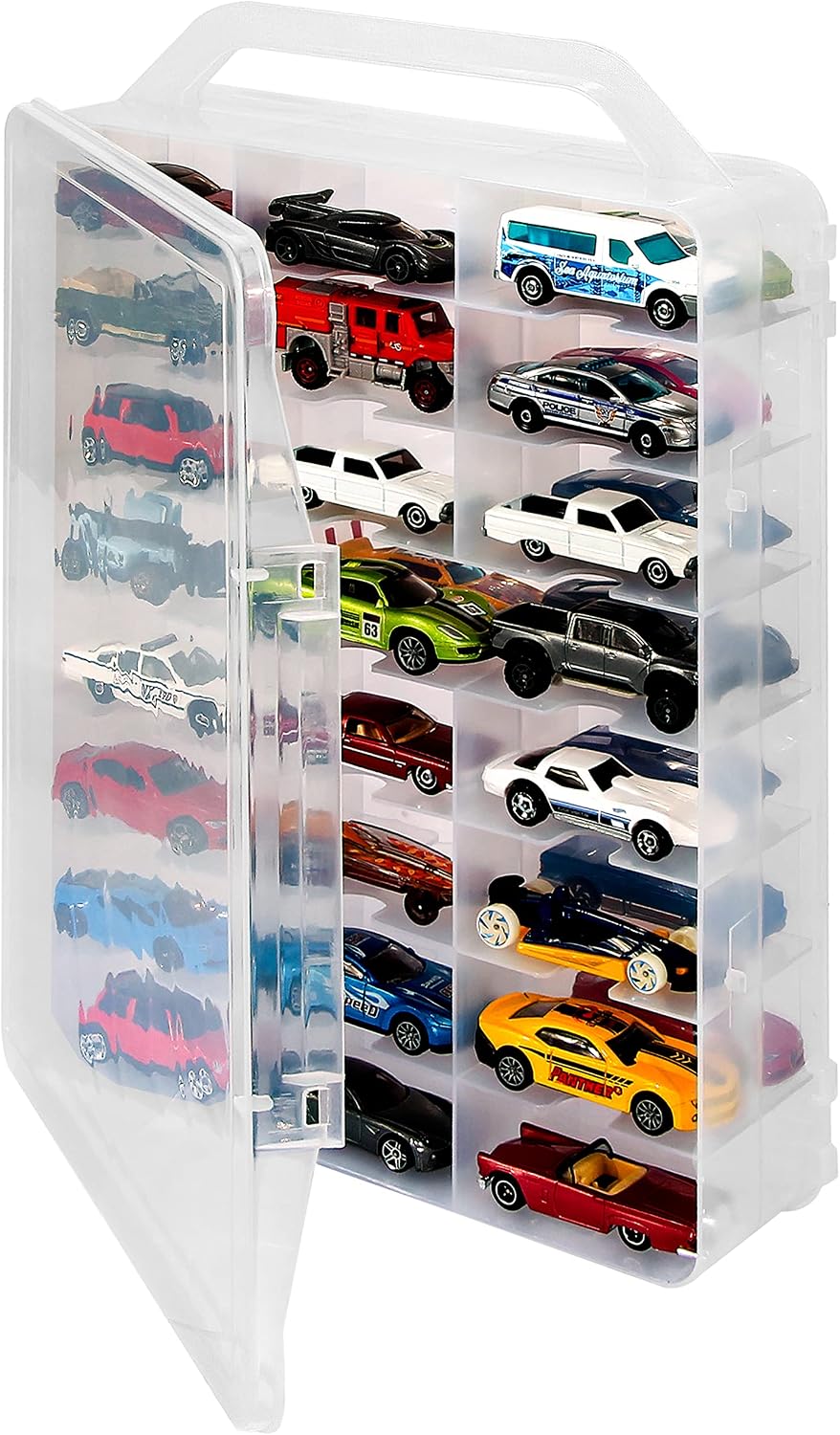 KISLANE - Estuche de almacenamiento de doble cara para 48 autos de...