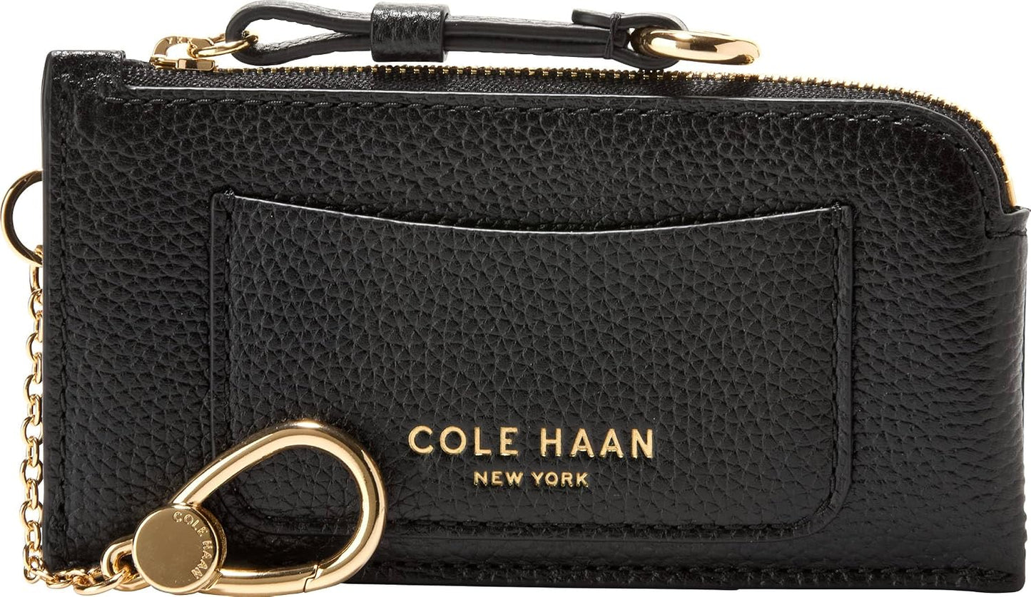 Cole Haan Cartera de tarjeta de crédito esencial para mujer, Negro